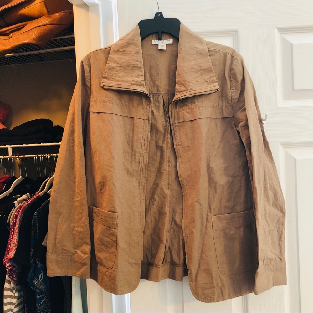 Coldwater Creek Tan Lightweight Jacket EUC